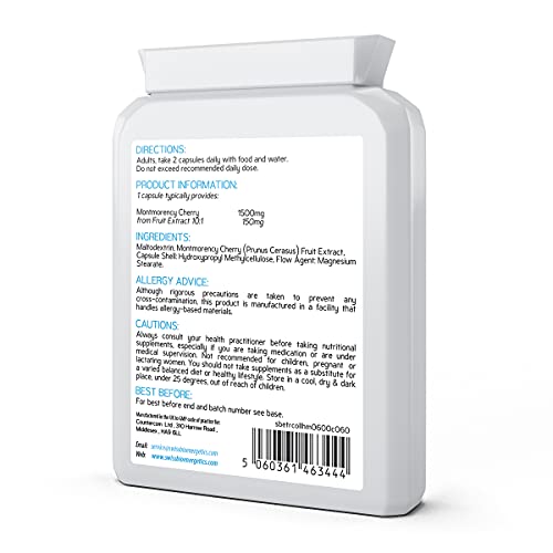 Pure Montmorency Super Cherry 1500mg 90 Capsules High Strength Freeze
