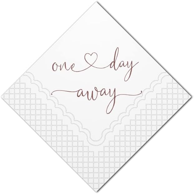 Geloar One Day Away Rehearsal Dinner Cocktail Napkins, One