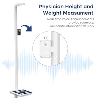 GE Digital Physician Scale BMI: Ultrasonic Electronic Height and Weight Scale 76” Height Measuring Device Accurate Body Weight 485 lb/220 kg Capacity