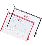 Rough Enough Plastic File Folder Clear Document Holder Bag Zipper Pouches Bags for Organizing A4 ...