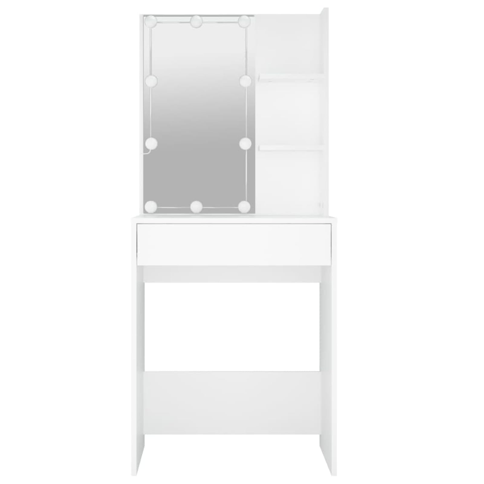 Gecheer Tavolo da toeletta a LED, bianco, 60 x 40 x 140 cm, unico, per gli appassionati di bellezza