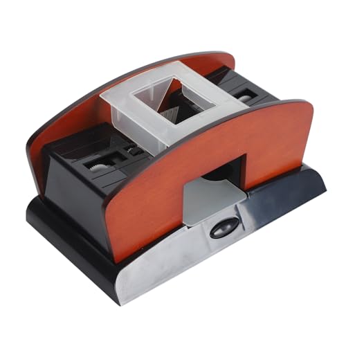 Automatic Card Shuffler, One Key Start, Noise Reduction, Quick Shuffling, Convenient Accessory, Portable Design, 2 Deck, Poker Shuffler for Family Party Games