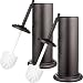 Home Intuition Bronze Toilet Brush and Holder, 2 Pack