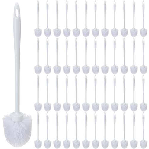 Tioncy 50 Pcs 14.2 Inch Toilet Brushes for Bathroom Bowl Scrubber
