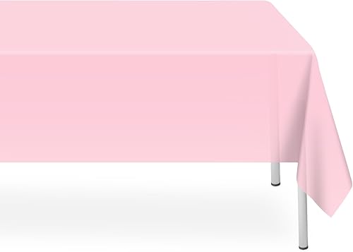 Miniatura 26 de Paquete de 3 Manteles Desechables Lila Claro, Manteles de Plástico Rectangulares Lavanda para Fiestas Desechables, 54x108 Pulgadas, Mantel Morado