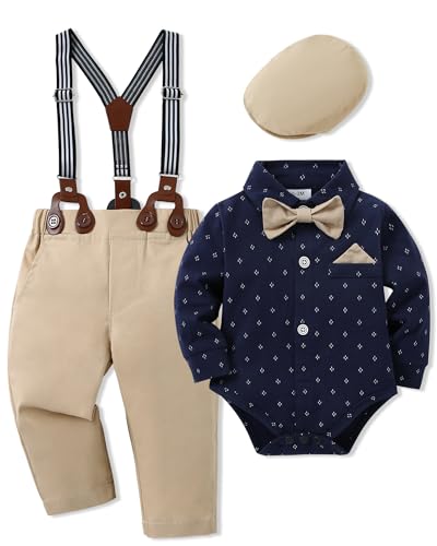 Image of SANMIO Baby Boy Clothes 0-24M Baby Boy Suits 4pcs Baby Boys Baptism Easter Outfits Baby Christmas Clothes