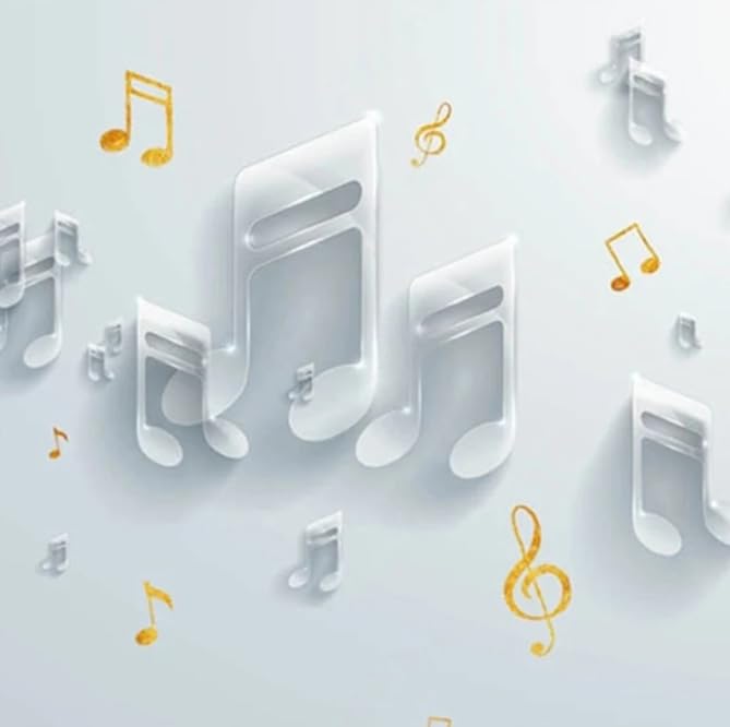Papier peint note de musique 3D pour transformer un mur blanc de chambre