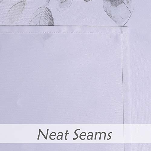 Central Park Gray Tan Leaf Shower Curtain Water Resistant Decorative Sweeping Floral Print Canvas Bathroom Spa Hotel Shower Curtain With Buttonholes (White, 70"X72" ) #TOP5