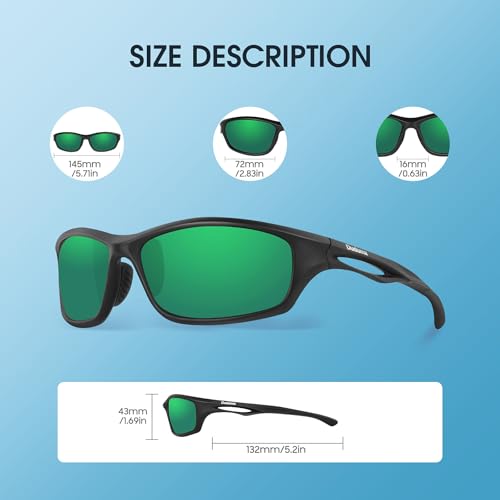 Image of Duduma Polarized Sports Sunglasses for Men Women Running Cycling Fishing Golf Driving Shades Sun Glasses Tr90