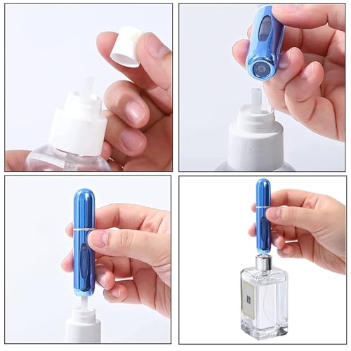 Image of AUGEN Portable Mini Refillable Perfume Atomizer Bottle Atomizer Travel Size Spray Bottles Accessories 5ml - 1 Piece (Green)