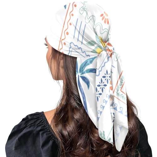 Tropical Lobster Pattern Head Scarf for Women 35" Like Silk Satin Scarf Head Wraps Headband Tie Sleeping at Night Fashion Bandana Headscarf2
