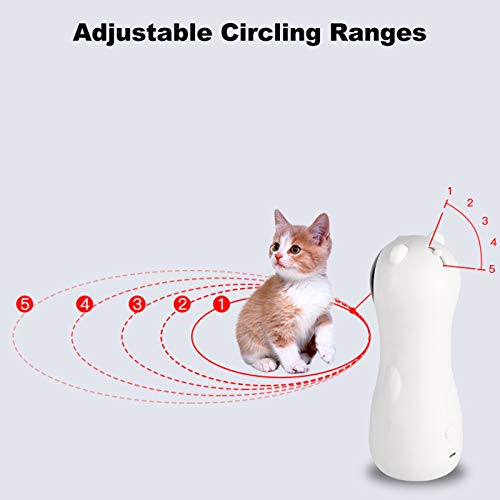 DECDEAL Brinquedo a laser Cat, Ponteiro Laser Rotativo Automático para Gatos, Ferramenta Chaser de E