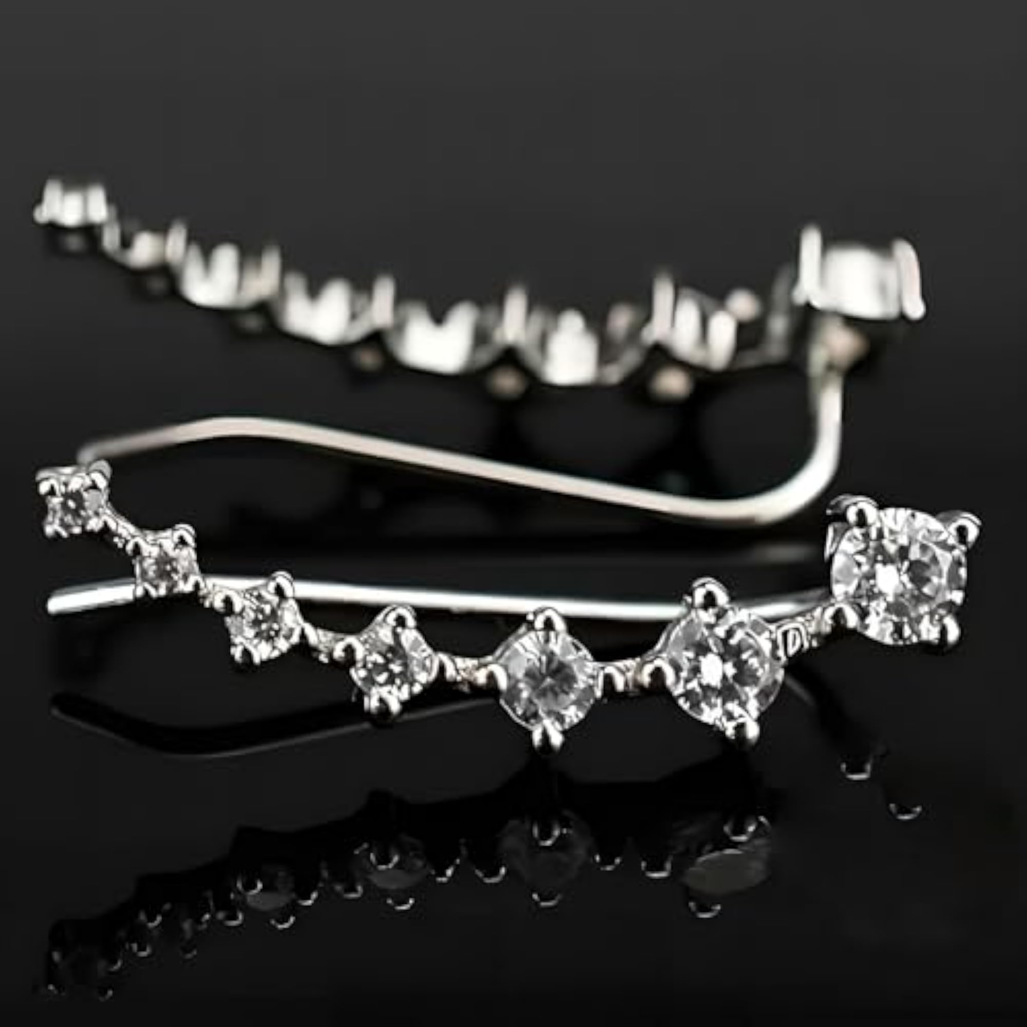 Women's Big Dipper Rhinestone Ear Crawler Stud Earrings