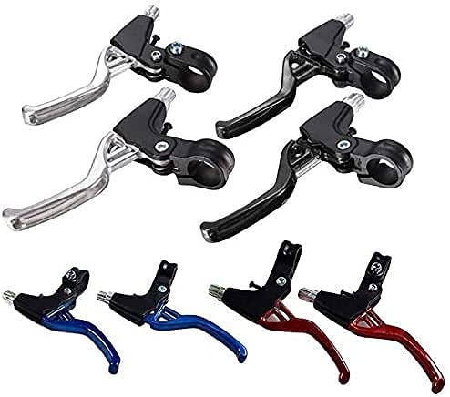 BATLAM Maniglia della Leva del Freno della Bicicletta MTB Leggera in Bicicletta da Strada, la Leva del Freno della Bicicletta 2 Leve del Freno della Bicicletta (Color : Red) (Black)