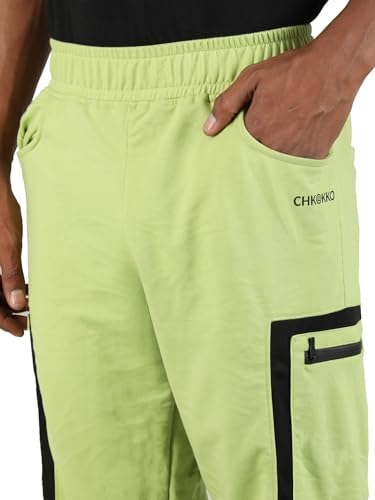 Image of CHKOKKO Men's Regular Fit Mid Rise Designer Track Pant Lower with Pocket
