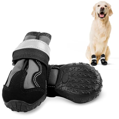 Pezluxe Waterproof Dog Shoes with Reflective Straps