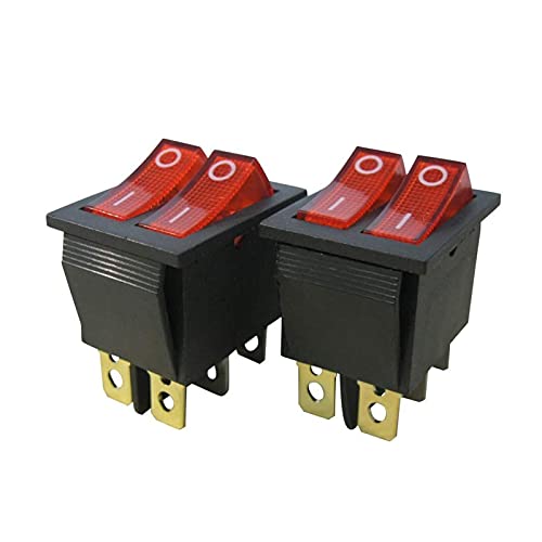 Bouton interrupteur bascule 6 broches DPDT 2 positions AC 250V 16A mini rocker switch