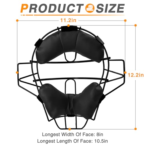 image for Gracfulcub Baseball Catcher Mask Umpire Mask,Full-Face Protection Mask