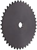 Browning 41A40 Plate Roller Chain Sprocket, Single Strand, Type A Hub, Steel, 5/8' Stocked Bore, 40...