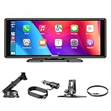 ESSGOO Compatible con A-pple CarPlay&Android Auto, Pantalla táctil IPS de 10.26 Pulgadas con Sensor de luz,admite Mirror Link, asistentes de G-oogle y Siri