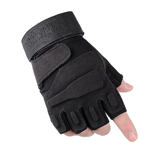 CORHAD Half Finger Cycling Gloves for Outdoor Sports Breathable and Comfortable Protective Gloves Black Shockproof -Sweat and - Design for Biking Running Fishing and Hiking