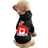 Canada Moose Flag Dog Costume Winter Warm Dog Hoodie Breathable Dog Sweatshirt Pet Outfit for Cats XS