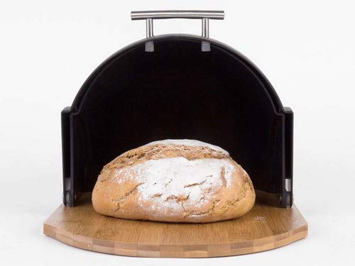 Panera de madera negra Zeller 27282 de 37x26x20.5 cm para cocina 6