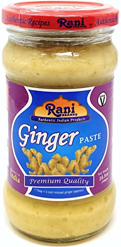 Rani Ginger Cooking Paste 10.5oz (300g) Glass Jar ~ Vegan | Gluten Free | NON-GMO | No Colors | Indian Origin