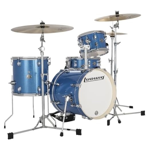 Ludwig Questlove Breakbeats 10/13/16/5x14 4pc. Drum Kit Azure Sparkle