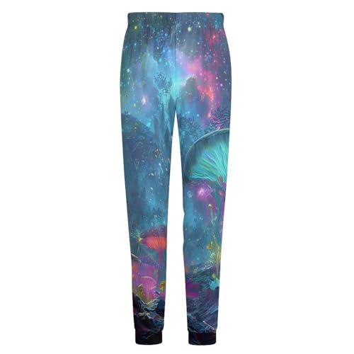 Psychedelic Mushroom Forests Universes Men's Pajama Pants Lounge Pant Sleepwear PJ Bottoms4