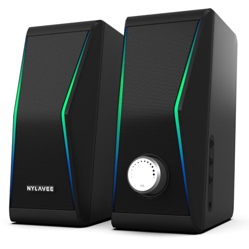 Nylavee Computer Speakers, Bluetooth 5.0 Hi-Fi Stereo PC