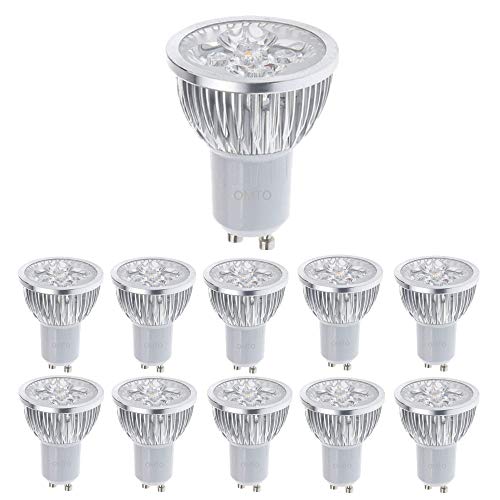 Exclusive Discount 90% Price OMTO GU10 85-265V 4W 400LM LED Light Bulbs 50W Halogen Spotlight Equivalent 85% Energy Saving 30° Beam Angle LED Bulb Replacement for Recessed Lighting Fixture (3000K-WARM White, 10 PCS)
