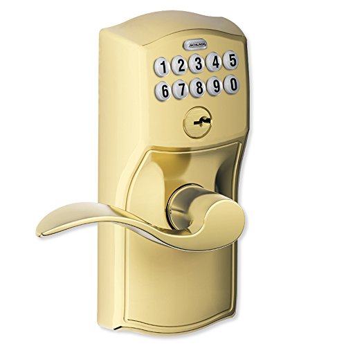Home Keypad Lever Finish: Bright Brass