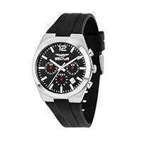 Sector No Limits Montre homme, chronographe, analogique, 42 mm, collection C300, silicone - R3271301001, argent, One size, Classique