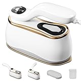 MiTdir Portable Clothes Steamer 175x80mm Ceramic Glaze Panel Iron LCD 220ml Water Tank 1200W&15s Fast Heat Up 4-speed Steamer for Clothes of all Fabrics Dry&Wet Iron for Home Travel Business Trip