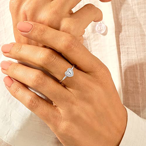 Initial Rings for Teen Girls - Sterling Silver/Rose Gold Plated Ring for Teen Girls Kids Ring for Girls Gifts | Heart Sterling Silver Little Girl Rings Child Gifts jewelry for teens Adjustable-No tarnish, No reactions for sensitive skin Hypoallergenic3