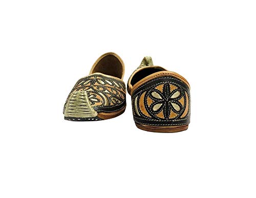 Stop n Style Black Jutti for Men's Mens Mojari Indian Shoes Handmade Khussa Sherwani4