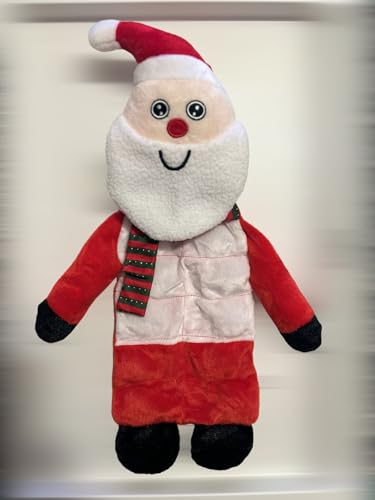 Dog Interactive Christmas Pet Plush Chew Toy Squeak Honking Santa Snowman Reindeer Penguin Turkey Dog Toys Soft Natural Corduroy Stuffed Dog Pet Xmas Toy Gift (Santa Non Filling) - Image 3