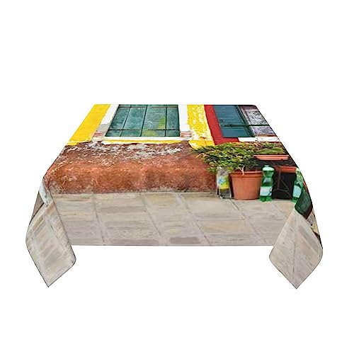 Nappe imperméable infroissable et anti-poussière imprimée rustique - 4