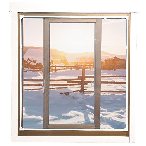 DIY Magnetic Window Insulation kit Transparent Film with White Frame Max 61"X59"(155×150cm) Fits Any Size Smaller Coverings to Keep Cold Out Storm Warm in Winter - Image 2