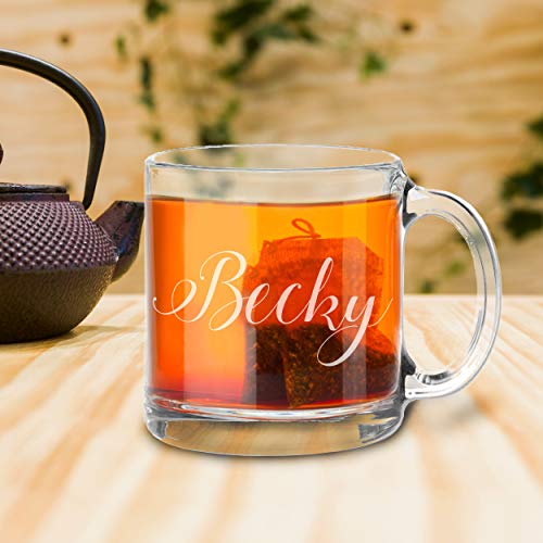 Taza de vidrio personalizada 13 onzas miniatura 6