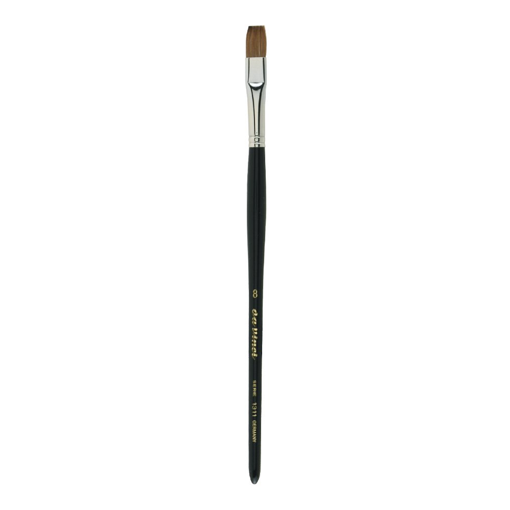 da Vinci Watercolor Series 1311 Maestro Paint Brush, One Stroke Flat Kolinsky Red Sable, Size 8 (1311-08)
