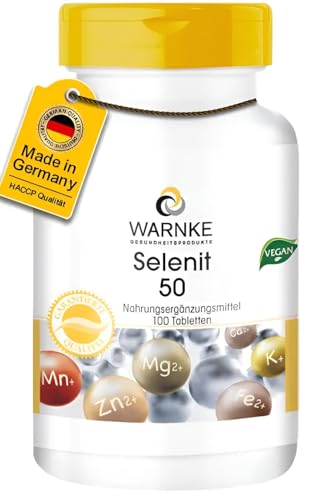 Selen Tabletten - 50µg Selen pro Tablette - 100 Tabletten - vegan - aus Natriumselenit - hefefrei | Warnke Vitalstoffe - Deutsche Apothekenqualität