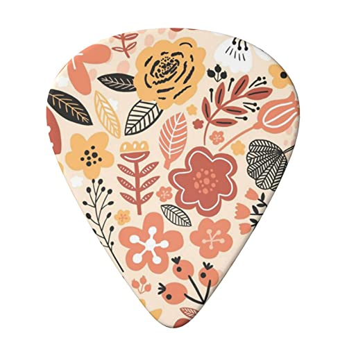 FUCVNPZ Lot de 6 médiators en celluloïd, motif fleurs d’automne, pour guitares acoustiques, électriques, basses ou… - Les Beatles, Paul McCartney, John Lennon, RIngo Starr, George Harrison FUCVNPZ Lot de 6 médiators en celluloïd, motif fleurs d'automne, pour guitares acoustiques, électriques, basses ou… – Image 4