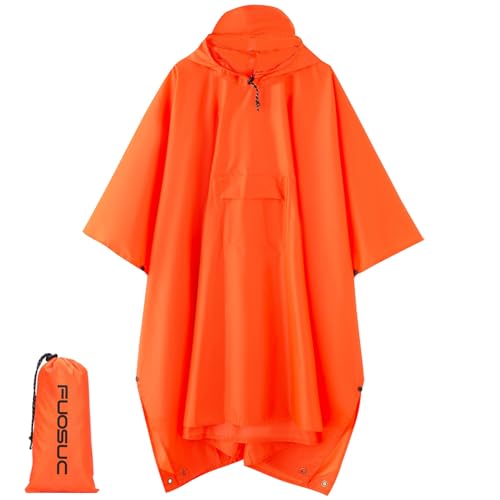 Image of Hooded Waterproof Raincoat, Unisex Outdoor Hiking Camping Mat and Small Tent