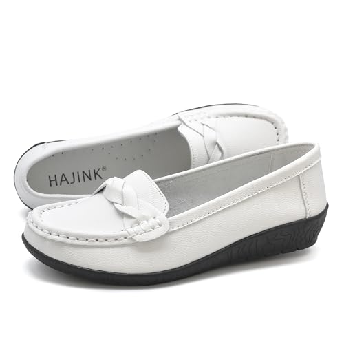 Image of Women Loafers Flexible Breathable Slip-On Comfortable Sole Low Wedge Loafers for Women Ladies Shoes for Walking