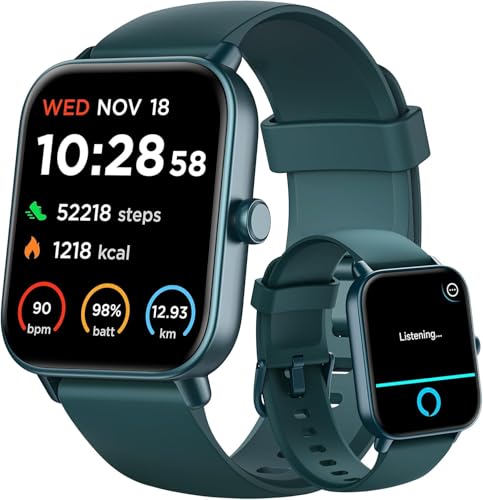 Image of Smart Watch for Women Android iPhone, Alexa Built-in, 1.8 inch Smartwatch with Heart Rate /SpO2 /Sleep Monitor, IP68 Waterproof Activity Fitness Tracker with Bluetooth Call, 100+ Sport Mode, DarkGreen