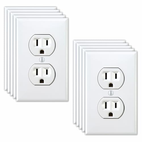 Pretend Electrical Outlet Sticker, Hilariously Funny Joke Power Outlet Decals, Wall Outlet Decal Gag is Great for Office Prank, Includes 10 Plug in Socket Stickers