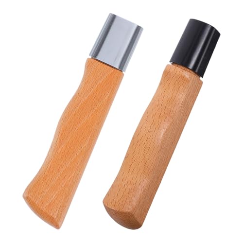 Garneck Lot de 2 Set de Set de Manches de Couteau en Bois Dur Poirier Poignée Ergonomique Confortable pour Outils Cuisine Usage Professionnel et Domestique