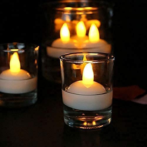 Image of Wax Floating No Electricity Needed Artificial Led Light Diya With Water Sensor Best For Diwali, Party And Christmas Home Decoration, Pack Of (12), White